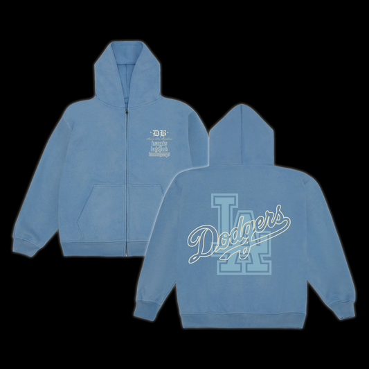 LA Denim Blue Zip Hoodie